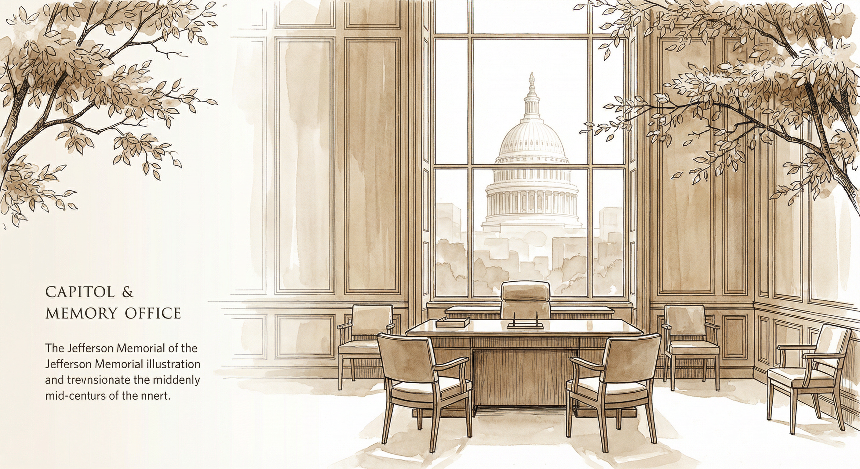 Capitol building interior illustration